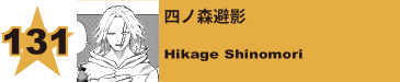 131. 四ノ森避影
Hikage Shinomori