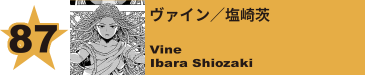 87. ヴァイン／塩崎茨
Vine / Ibara Shiozaki 