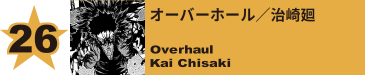 26. オーバーホール／治崎廻
Overhaul / Kai Chisaki