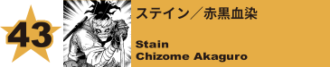 43. ステイン／赤黒血染
Stain / Chizome Akaguro