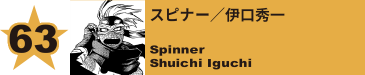 63. スピナー／伊口秀一
Spinner / Shuichi Iguchi