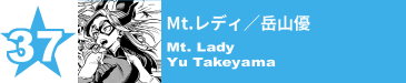 37. Mt.レディ／岳山優
Mt. Lady / Yu Takeyama