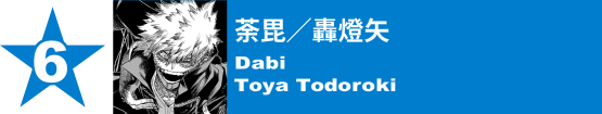 6. 荼毘／轟燈矢
Dabi / Toya Todoroki