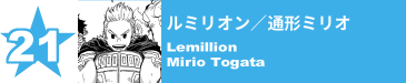 21. ルミリオン／通形ミリオ
Lemillion / Mirio Togata