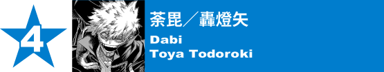 4. 荼毘／轟燈矢
Dabi / Toya Todoroki