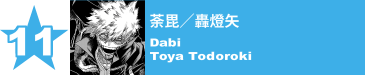 11. 荼毘／轟燈矢
Dabi / Toya Todoroki