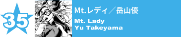 35. Mt.レディ／岳山優
Mt. Lady / Yu Takeyama