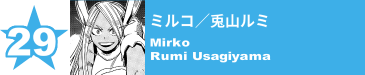 29. ミルコ／兎山ルミ
Mirko / Rumi Usagiyama