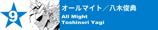 9. オールマイト／八木俊典
All Might / Toshinori Yagi